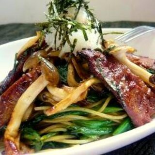 さんまときのこの香ばし焼きパスタ 